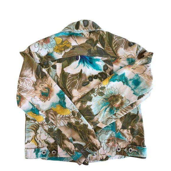 Caribbean Joe Jacket Womens Floral Sz Small Multicolor Let Go - Picture 2 of 8